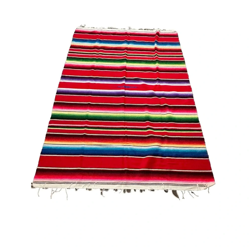Antique Vintage Wool Mexican Saltillo Serape Blanket/ Rug Southwestern 57